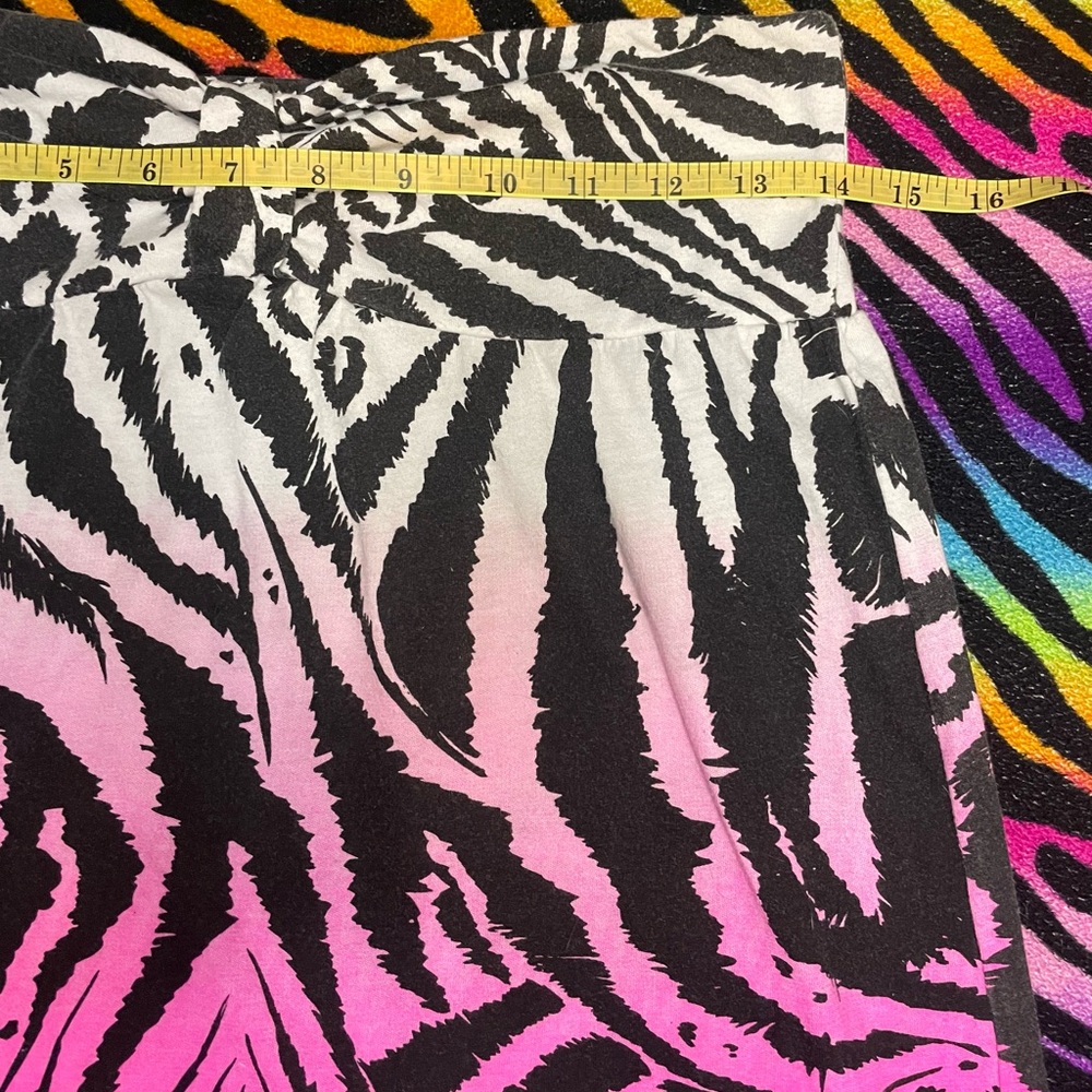 Vintage Fox Zebra Print tube Top - Picture 4 of 5